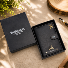 Load image into Gallery viewer, Personalized Passport Holder for Men &amp; Women with Custom Name &amp; Charm | Travel Wallet with Card Slots, ID Window &amp; Cash Pocket | Secure Snap Closure | Passport Cover
