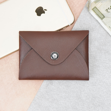 Load image into Gallery viewer, Vegan Leather Slim Travel Card Holder for Men &amp; Women – 6 Card Slots, Button Closure, Ultra-Thin (STYLE ID#39)
