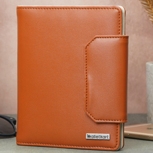Load image into Gallery viewer, Family Passport Organizer Holder for 3 Passports | Travel Document Wallet with 8 Card Slots, Cash Pocket, Boarding Pass Holder &amp; Secure Snap Closure | Passport Cover for Men &amp; Women (STYLE ID#49)
