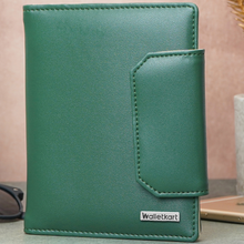 Load image into Gallery viewer, Family Passport Organizer Holder for 3 Passports | Travel Document Wallet with 8 Card Slots, Cash Pocket, Boarding Pass Holder &amp; Secure Snap Closure | Passport Cover for Men &amp; Women (STYLE ID#49)
