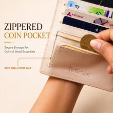 Load image into Gallery viewer, Family Passport Organizer | Holds 4 Passports | 4-in-1 Travel Document Wallet with Card Slots, Cash Pocket, ID Window &amp; Zipper Coin Pocket (STYLE ID#50)
