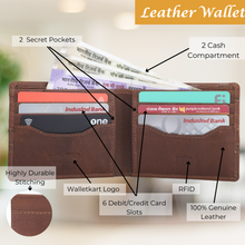 Load image into Gallery viewer, Genuine Leather Wallet for Men (Vintage Brown)
