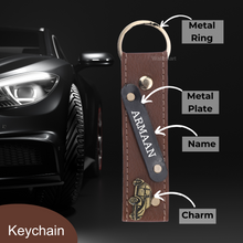 Load image into Gallery viewer, Personalized  Leather Name Wallet, Keychain and Belt For Men
