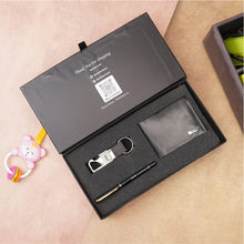 Load image into Gallery viewer, Premium Handcrafted Wallet, Pen &amp; Keychain Combo | Personalized Gift Set for Loved Ones (Style ID #23)
