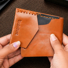Load image into Gallery viewer, Genuine Leather Wallet for Men | Slim Card Holder Wallet | 6 Card Slots &amp; Cash Compartment (Style ID #42)
