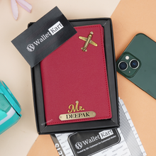 Load image into Gallery viewer, Personalized Passport Cover with Name &amp; Charm
