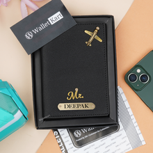 Load image into Gallery viewer, Personalized Passport Cover with Name &amp; Charm
