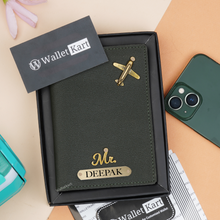 Load image into Gallery viewer, Personalized Passport Cover with Name &amp; Charm
