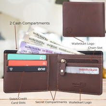 Load image into Gallery viewer, 2 Personalised  Leather Name  Wallet &amp; Get 2 Keychains absolutely Free
