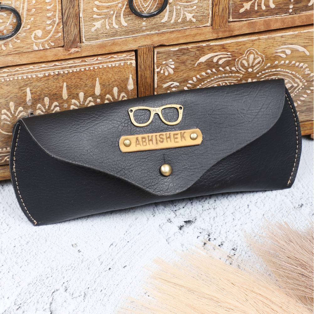 Personalized Leather Name Eyewear Case | Customised Gift for Men/Women