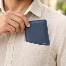 Load image into Gallery viewer, ORVIK Signature Edition Vegan Leather Bi-Fold Card Holder Men &amp; Women – 4 Card Slots, Button Closure, Ultra-Slim (Style ID #46)
