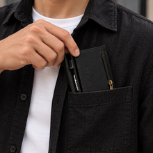 Load image into Gallery viewer, WALLETKART RFID Blocking Slim Card Holder Wallet for Men | Pull-Down Quick Card Access | Zipper Coin Pocket | ID Card Slot | Compact Leather Wallet  (STYLE ID #26)
