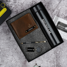 Load image into Gallery viewer, Personalised Men&#39;s Name Wallet, Keychain, Pen &amp; Bottle Gift Combo
