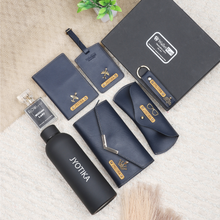 Load image into Gallery viewer, Personalized Leather Name Women&#39;s Clutch Keychain Passport Cover Eyewear Case Luggage Tag Perfume and H2GO Bottle | Customised Gift ( 7 in 1 ) Combo for Girlfriend Friend Wife Mother &amp; Sister
