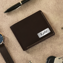 Load image into Gallery viewer, Personalized Genuine Leather Name Men&#39;s Wallet | Customised Gift for Boyfriend Friend Husband Father &amp; Son (STYLE ID #17)
