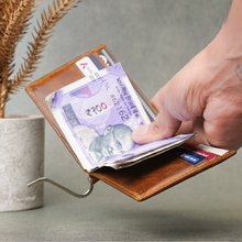 Load image into Gallery viewer, Custom Genuine Leather Men’s Money Clipper Wallet  – Personalised Cash &amp; Card Holder for Him (STYLE ID #31)
