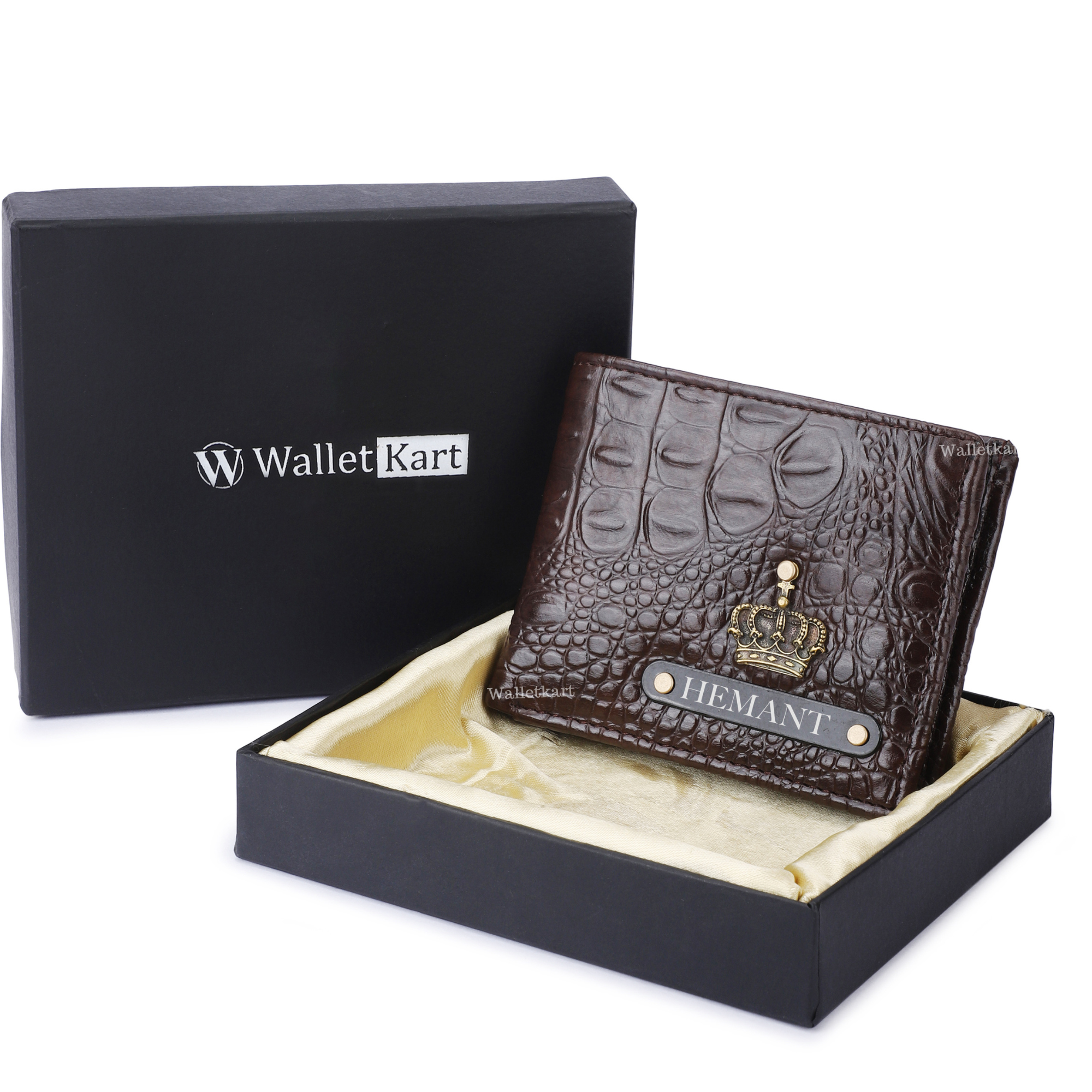 Personalized Croco Texture Men's Wallet | Customized Wallet Gift