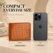 Load image into Gallery viewer, Pattern Textured Bi-Fold Wallet for Men | Artificial Leather | Multiple Card Slots | Spacious Cash Pocket | Slim &amp; Stylish Everyday Wallet (STYLE ID#56)
