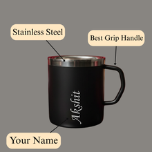 Load image into Gallery viewer, Customized Stainless Steel Coffee Mug | Matte Black
