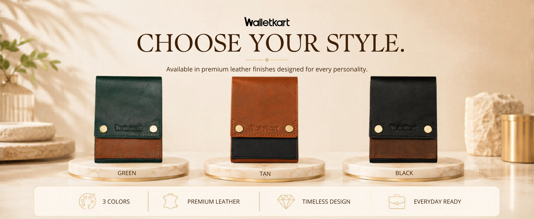 Premium Genuine Leather Slim Card Holder Wallet for Men | Compact Cash & Card Organizer (Style ID #41)