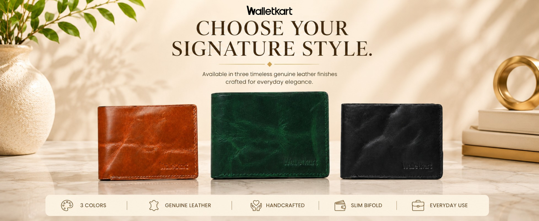 Oil Crunch Men's Genuine Leather Bi-Fold Wallet – 4 Card Slots, 1 Cash Compartment, Ultra-Slim Wallet (STYLE ID #29)