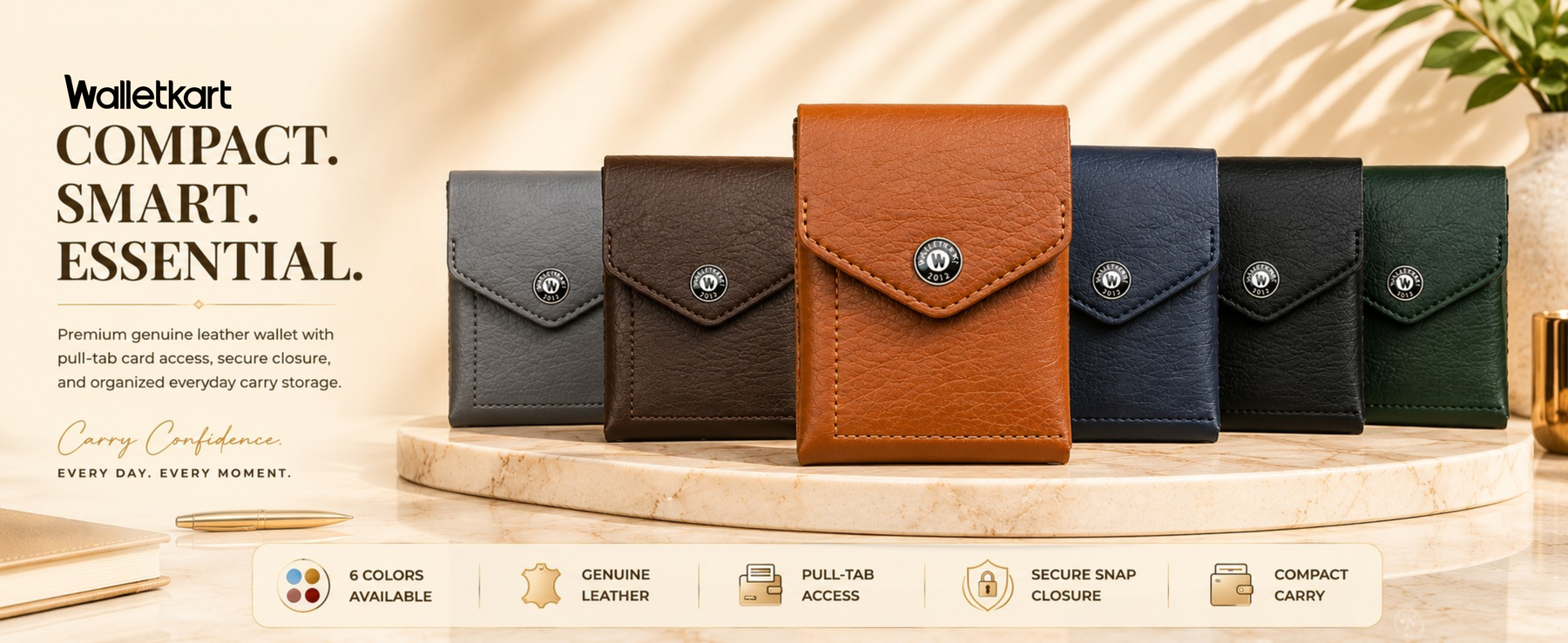 Slim Card Holder Wallet for Men & Women | Pull Tab Card Wallet with Cash Pocket | Compact Front Pocket Wallet | Minimalist Card Organizer  (STYLE ID #43)