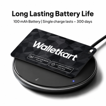 Load image into Gallery viewer, Smart Tracking Card for Wallet | Rechargeable Finder Card with Apple Find My &amp; Android Find Hub | 80–100 dB Sound Alert | Up to 300 Days Battery Life
