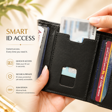 Load image into Gallery viewer, RAVELLO Premium Genuine Leather RFID Blocking Tri-Fold Men's Wallet – 7 Card Slots, 2 ID Windows, Magnetic Closure (STYLE ID #47)
