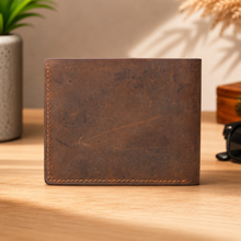 Load image into Gallery viewer, Hunter Genuine Leather Bifold Wallet for Men | 5 Card Slots, ID Window &amp; Cash Compartment (STYLE ID #19)
