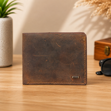 Load image into Gallery viewer, Hunter Genuine Leather Bifold Wallet for Men | 5 Card Slots, ID Window &amp; Cash Compartment (STYLE ID #19)
