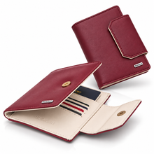 Load image into Gallery viewer, Family Passport Organizer Holder for 3 Passports | Travel Document Wallet with 8 Card Slots, Cash Pocket, Boarding Pass Holder &amp; Secure Snap Closure | Passport Cover for Men &amp; Women (STYLE ID#49)
