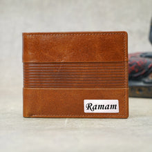 Load image into Gallery viewer, Personalised Genuine Leather RFID Bi-Fold Wallet for Men – Custom Name, 7 Card Slots, 1 ID, 2 Cash Compartments (STYLE ID #15)
