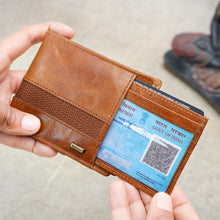 Load image into Gallery viewer, Genuine Leather RFID Bi-Fold Wallet Men – 8 Card Slots + 3 Front Quick-Access + 1 ID + 2 Cash Compartments, Ultra-Slim Wallet(STYLE ID #32)
