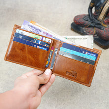 Load image into Gallery viewer, Genuine Leather RFID Bi-Fold Wallet Men – 8 Card Slots + 3 Front Quick-Access + 1 ID + 2 Cash Compartments, Ultra-Slim Wallet(STYLE ID #32)
