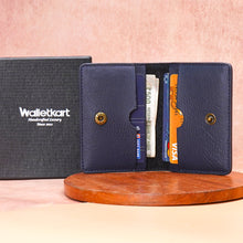 Load image into Gallery viewer, Personalised Bi-Fold Wallet for Men with Custom Name | Premium Vegan Leather Wallet with Card Slots, Cash Compartment &amp; Snap Closure
