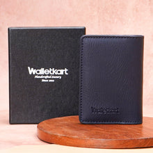 Load image into Gallery viewer, Personalised Bi-Fold Wallet for Men with Custom Name | Premium Vegan Leather Wallet with Card Slots, Cash Compartment &amp; Snap Closure
