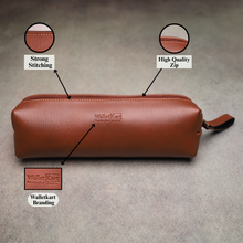 Load image into Gallery viewer, Perfect Gift for corporate &amp; Office – Customized Leather Pouch with Name &amp; Charm

