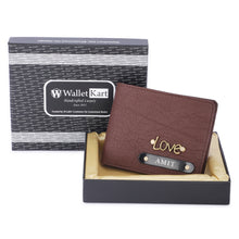 Load image into Gallery viewer, Personalized  Leather Name Wallet For Men
