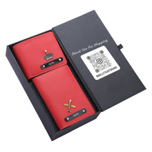 Load image into Gallery viewer, Personalized  Leather Name Wallet  and Passport Cover  For Men
