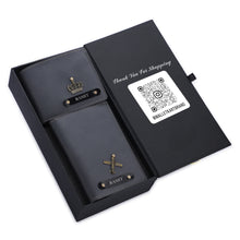 Load image into Gallery viewer, Personalized  Leather Name Wallet  and Passport Cover  For Men
