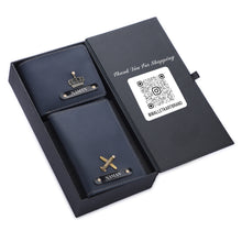 Load image into Gallery viewer, Personalized  Leather Name Wallet  and Passport Cover  For Men
