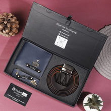 Load image into Gallery viewer, Personalized  Leather Name Wallet, Keychain and Belt For Men
