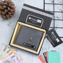 Load image into Gallery viewer, Personalized  Leather Name Wallet For Men
