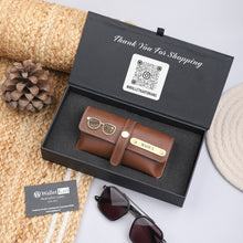 Load image into Gallery viewer, Personalized Leather Name Eyewear Case For Men/Women
