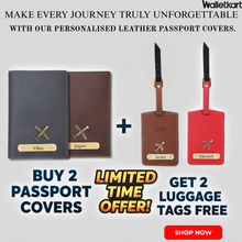 Load image into Gallery viewer, Personalized  Passport Cover Combo &amp; Get 2 FREE Luggage Tag (Pack Of 4)
