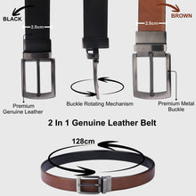 Load image into Gallery viewer, Genuine Crunch Leather Wallet &amp; Belt Combo for Men | Premium Slim Bifold Wallet with Cash Pocket, Card Slots &amp; Matching Leather Belt (STYLE ID #29)
