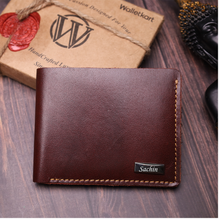 Load image into Gallery viewer, Personalised Handmade Genuine Leather RFID Protected Wallet with Name Engraved | Best Handmade Gift Option for Boyfriend Friend Father (STYLE ID #17)

