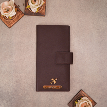 Load image into Gallery viewer, Personalized Travel Wallet with Name &amp; Charm for Men/Women
