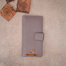 Load image into Gallery viewer, Personalized Travel Wallet with Name &amp; Charm for Men/Women
