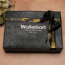 Load image into Gallery viewer, Personalized Leather Men's Wallet,Keychain,Belt,Parfume Engraved Black Name Plate With Name and Charm | Customised 4 In 1 Gift Combo For Boyfriend Husband &amp; Father On Birthday and Anniversary
